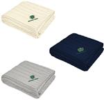 HH8083 Cable Knit rPET Chenille Blanket With Embroidered Custom Imprint